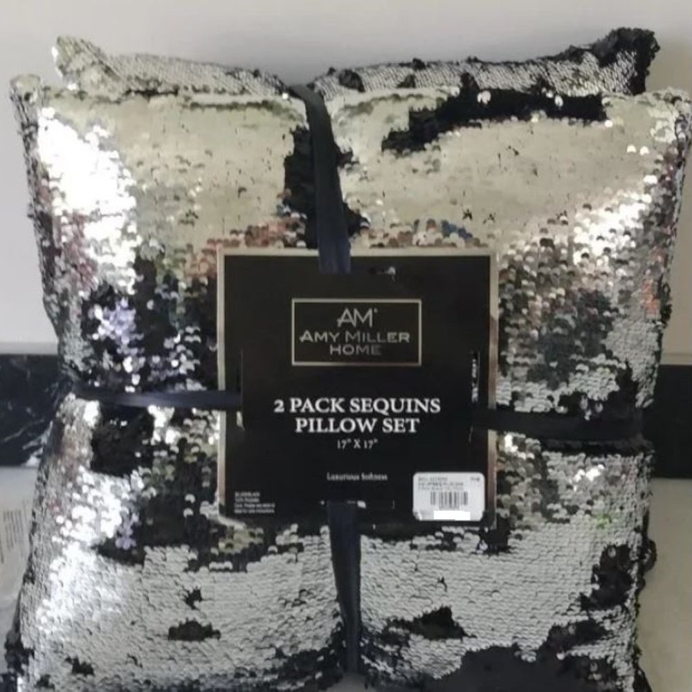 sequined pillows